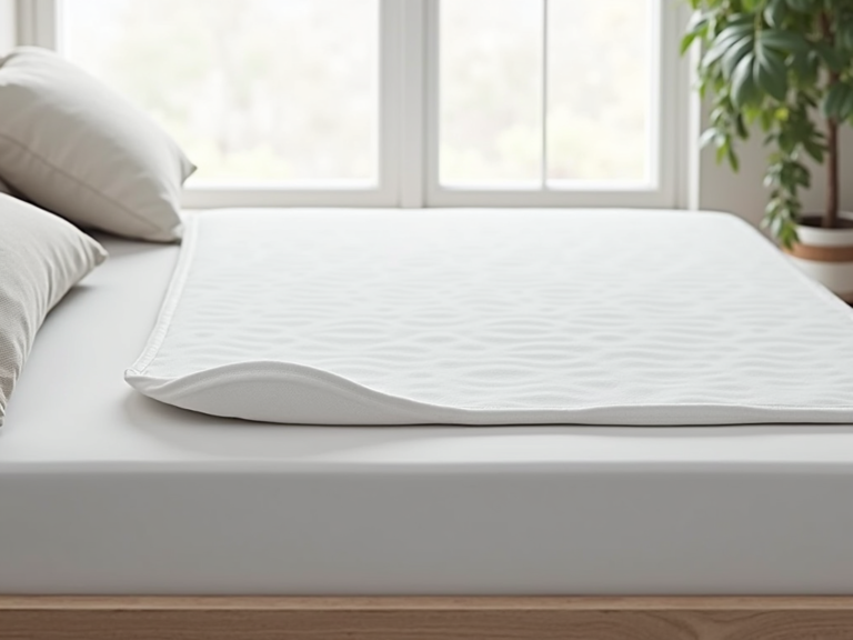 Capa de colchão impermeável sobre cama